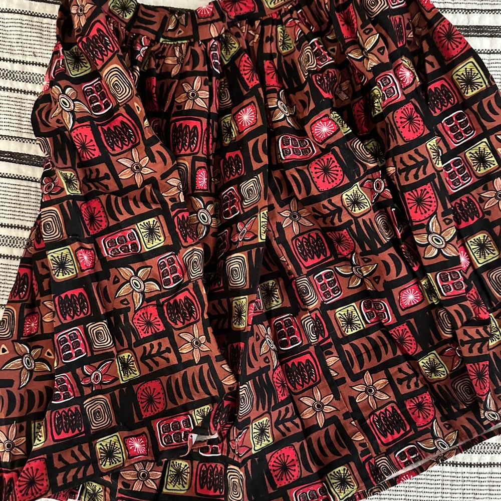 Collectif Tiki Multicolor A-Line Skirt